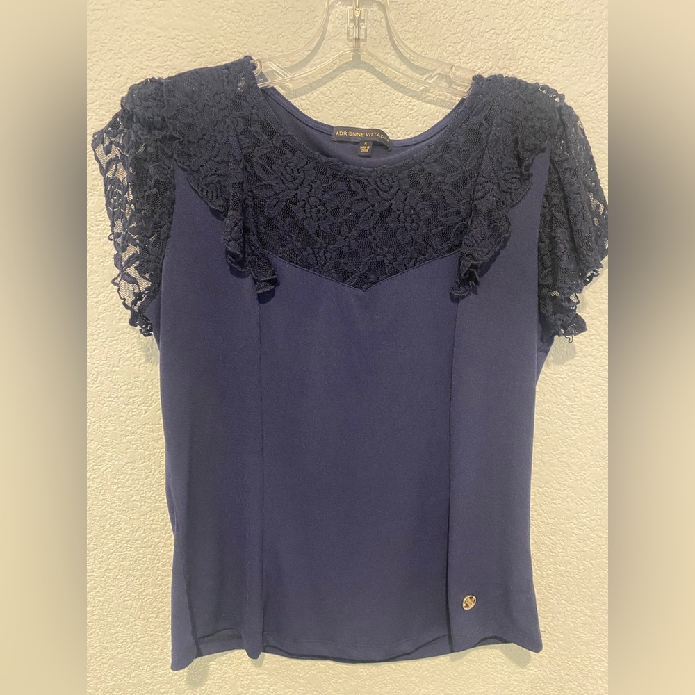 Navy blue Lace Blouse size S